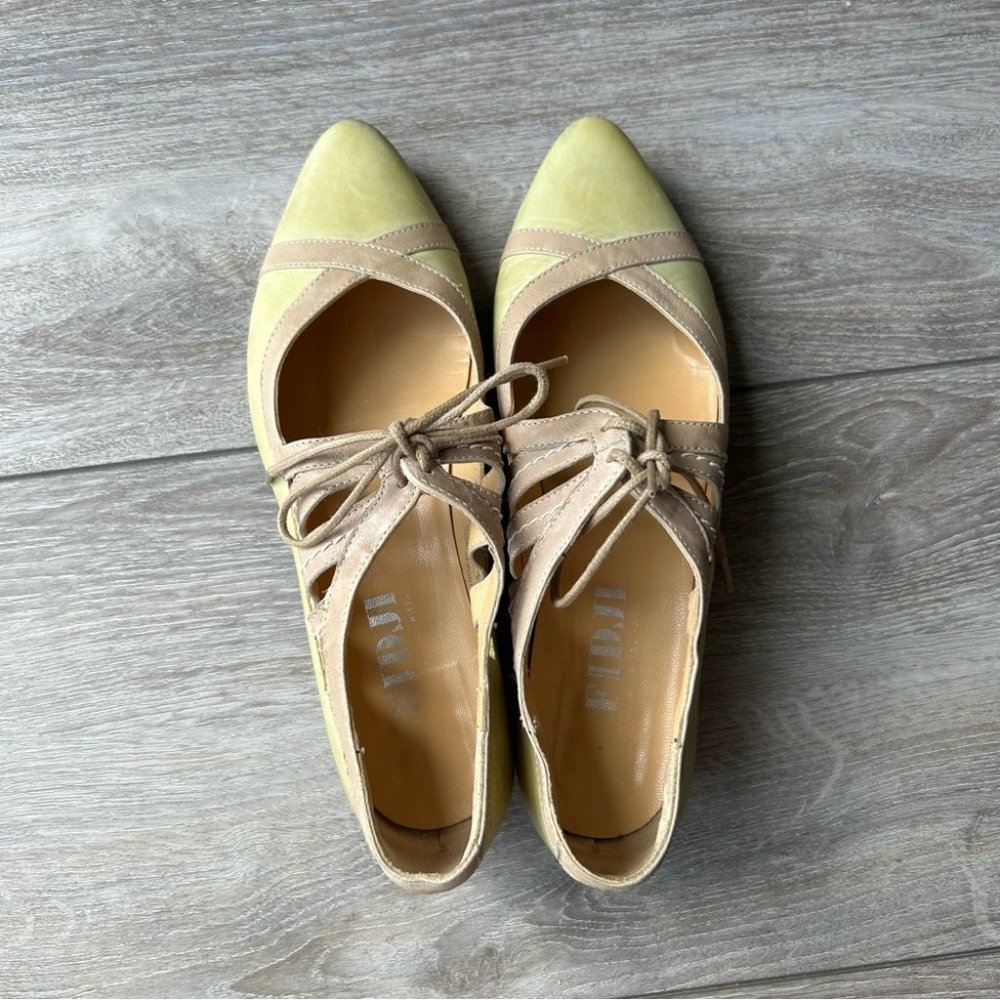 Fidji Lace Up Mary Jane Leather Flats Made in Portugal - Picture 14 of 16